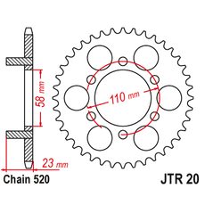 AIZMUGURĒJAIS ZOBRATS JT JTR 20-40 40T, 520