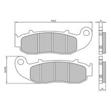 BREMŽU UZLIKAS RMS 225103750 PRIEKŠ. HOMOLOGATED ORGANIC