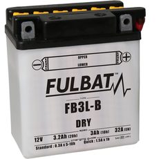 Standarta akumulators (ar skābes ampulām) FULBAT FB3L-B (YB3L-B) Acid pack included