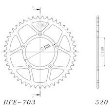 AIZMUGURĒJAIS ZOBRATS SUPERSPROX RFE-703:44-BLK MELNS/PELĒKS 44T, 520