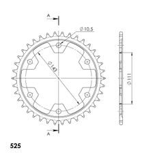 AIZMUGURĒJAIS ZOBRATS SUPERSPROX RFE-497:38-BLK MELNS/PELĒKS 38T