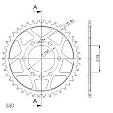 AIZMUGURĒJAIS ZOBRATS SUPERSPROX RFE-1825:43-BLK MELNS/PELĒKS 43T, 520