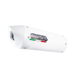SLIP-ON EXHAUST GPR ALBUS S.192.1.ALB WHITE GLOSSY INCLUDING REMOVABLE DB KILLER AND LINK PIPE