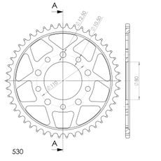 AIZMUGURĒJAIS ZOBRATS SUPERSPROX RFE-1334:46-BLK MELNS/PELĒKS 46T, 530