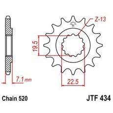 PRIEKŠĒJAIS ZOBRATS JT JTF 434-13 13T, 520