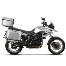 COMPLETE SET OF ALUMINUM CASES SHAD TERRA, 48L TOPCASE + 36L / 47L SIDE CASES, INCLUDING MOUNTING KIT AND PLATE SHAD BMW F 650 GS/ F 700 GS/ F 800 GS