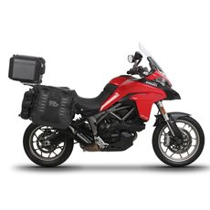 COMPLETE SET OF SHAD TERRA TR40 ADVENTURE SADDLEBAGS AND SHAD TERRA BLACK ALUMINIUM 55L TOPCASE, INCLUDING MOUNTING KIT SHAD DUCATI MULTISTRADA 950 / 1200 / 1260