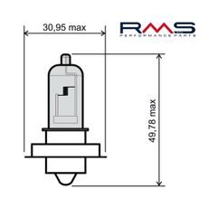 SPULDZE RMS 246510420 12V 15W, P26S ZILS