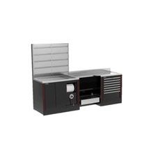 AMORTIZATORU DARBA GALDS LV8 EQSB28-02 L 2800 MM MELNS/PELĒKS