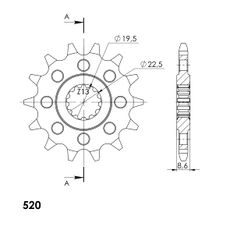 PRIEKŠĒJAIS ZOBRATS SUPERSPROX CST-1447:14 14T, 520