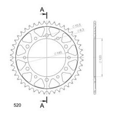 AIZMUGURĒJAIS ZOBRATS SUPERSPROX RFE-475:44-BLK MELNS/PELĒKS 44T, 520
