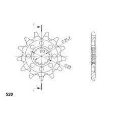 PRIEKŠĒJAIS ZOBRATS SUPERSPROX CST-1565:13 13T, 520