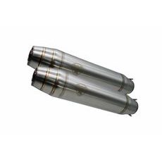 DUAL UNIVERSAL SILENCER KIT GPR DEEPTONE CAFE.33.DE BRUSHED STAINLESS STEEL