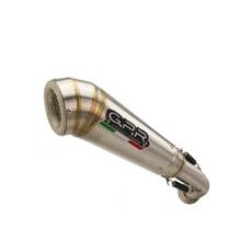 SLIP-ON EXHAUST GPR POWERCONE EVO E4.HU.50.PCEV BRUSHED STAINLESS STEEL INCLUDING REMOVABLE DB KILLER AND LINK PIPE