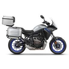 COMPLETE SET OF ALUMINUM CASES SHAD TERRA, 48L TOPCASE + 36L / 36L SIDE CASES, INCLUDING MOUNTING KIT AND PLATE SHAD YAMAHA MT-07 TRACER / TRACER 700