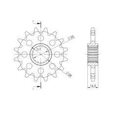 PRIEKŠĒJAIS ZOBRATS SUPERSPROX CST-1904:16 16T, 525