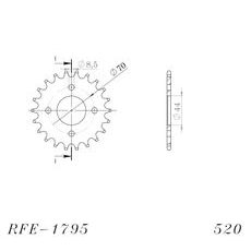 AIZMUGURĒJAIS ZOBRATS SUPERSPROX RFE-1795:22-BLK MELNS/PELĒKS 22T, 520