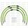 STANDARD Priekšējo bremžu šļūteņu komplekts Venhill POWERHOSEPLUS KAW-10004FS-GR (3 šļaukas kompl.) Green hoses, stainless steel fittings