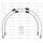 CROSSOVER Priekšējo bremžu šļūteņu komplekts Venhill POWERHOSEPLUS HON-10027FS-WT (2 šļaukas komplektā) White hoses, stainless steel fittings