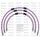 STANDARD Priekšējo bremžu šļūteņu komplekts Venhill POWERHOSEPLUS HON-7002F-PU (3 šļaukas kompl.) Purple hoses, chromed fittings