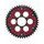 Rear sprocket STEALTH with alloy disc SUPERSPROX RSA-755:43-RED sarkans 43T, 520