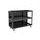 Under table trolleys with 3 shelves LV8 EQC3RS.1105.BK L.1200 melns/pelēks