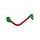 Lever guard ACCOSSATO with red hose and joint right, aluminium