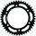 Rear ALU sprocket SUPERSPROX RAL-1308:44-BLK melns/pelēks 44T, 520