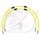 CROSSOVER Priekšējo bremžu šļūteņu komplekts Venhill POWERHOSEPLUS TRI-9025F-YE (2 šļaukas komplektā) Yellow hoses, chromed fittings