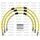 STANDARD Priekšējo bremžu šļūteņu komplekts Venhill POWERHOSEPLUS TRI-9005FB-YE (3 šļaukas kompl.) Yellow hoses, black fittings