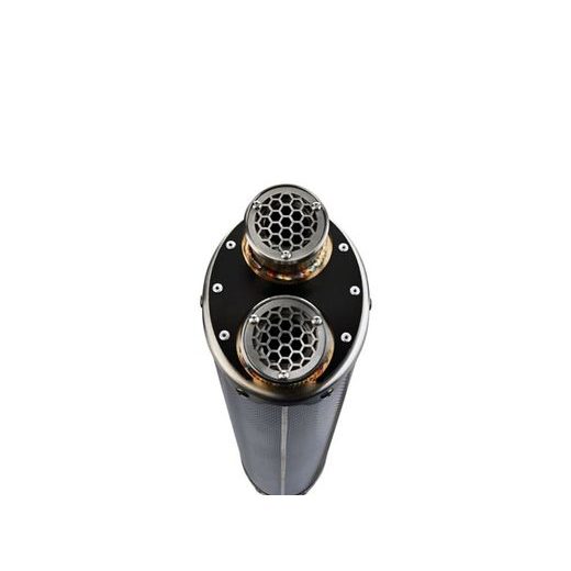 SLIP-ON EXHAUST GPR DUAL POPPY E5.BM.94.2.DUAL.PO INOX CARBON LOOK INCLUDING REMOVABLE DB KILLER AND LINK PIPE