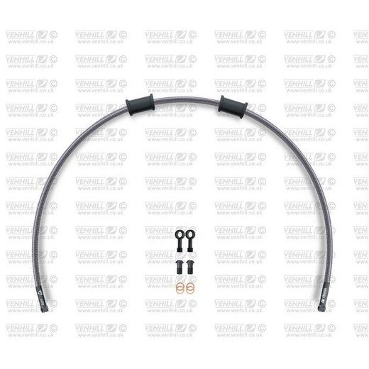 PRIEKŠĒJĀS BREMŽU ŠĻAUKAS KOMPL. VENHILL POWERHOSEPLUS HON-2008FB (1 ŠĻAUKA KOMPLEKTĀ) CLEAR HOSES, BLACK FITTINGS