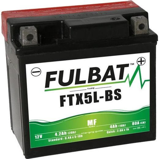 SLĒGTA TIPA AKUMULATORS FULBAT FTX5L-BS (YTX5L-BS)