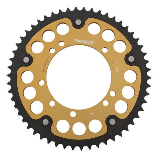 REAR SPROCKET SUPERSPROX STEALTH RST-457:54-GLD ZELTA 54T, 420