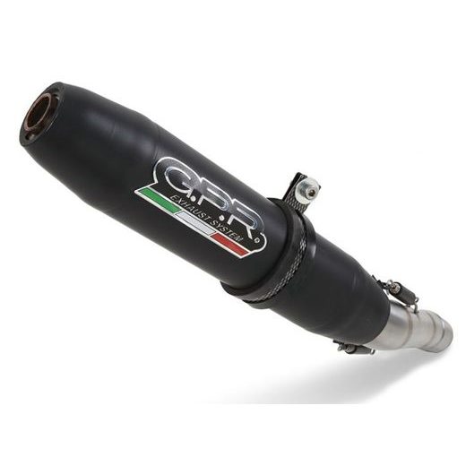 SLIP-ON EXHAUST GPR DEEPTONE ROY.10.CAT.DENE BLACK STAINLESS STEEL INCLUDING REMOVABLE DB KILLER, LINK PIPE AND CATALYST