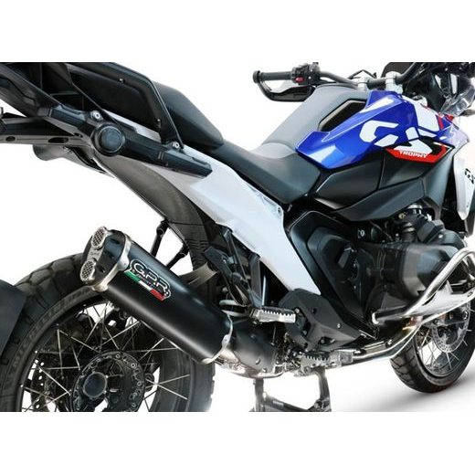 SLIP-ON EXHAUST GPR HYPER DUAL BLACK TITANIUM BM.109.HYDU.BLTIT MATTE INOX INCLUDING REMOVABLE DB KILLER AND LINK PIPE