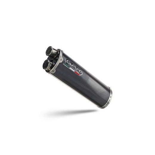 SLIP-ON EXHAUST GPR DUAL POPPY BE.25.DUAL.PO BRUSHED STAINLESS STEEL