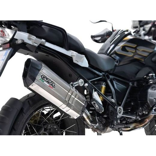 SLIP-ON EXHAUST GPR HYPER SONIC BM.99.HYSOTIT BRUSHED TITANIUM INCLUDING REMOVABLE DB KILLER AND LINK PIPE