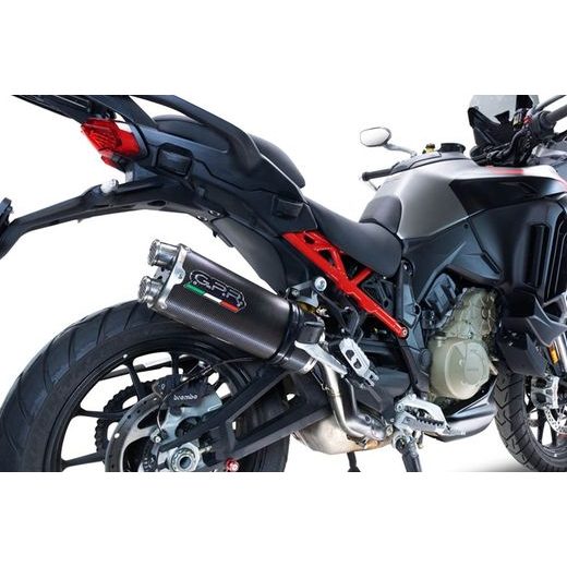 SLIP-ON EXHAUST GPR DUAL POPPY D.140.2.DUAL.PO BRUSHED STAINLESS STEEL INCLUDING REMOVABLE DB KILLER AND LINK PIPE
