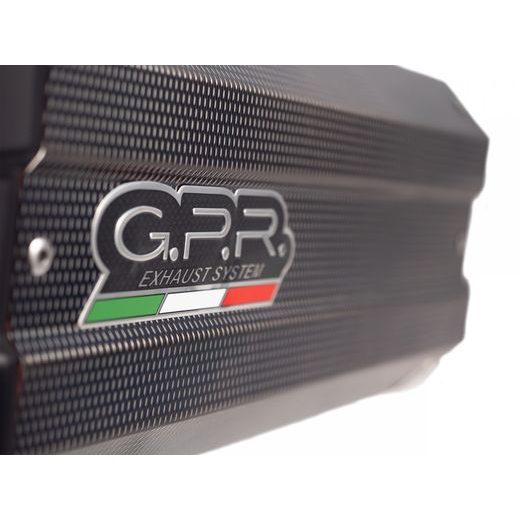 SLIP-ON EXHAUST GPR SONIC E4.BMW.98.SOPO BRUSHED STAINLESS STEEL INCLUDING REMOVABLE DB KILLER AND LINK PIPE
