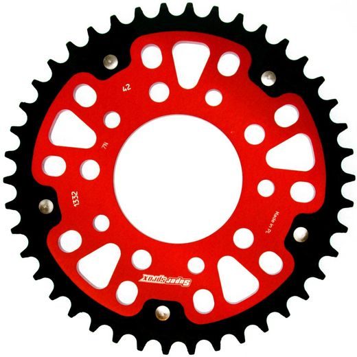 REAR SPROCKET SUPERSPROX STEALTH RST-1332:42-RED SARKANS 42T, 525