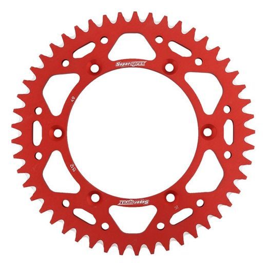 REAR ALU SPROCKET SUPERSPROX RAL-1512:49-RED SARKANS 49T, 520