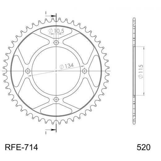 AIZMUGURĒJAIS ZOBRATS SUPERSPROX RFE-714:50-BLK MELNS/PELĒKS 50T, 520
