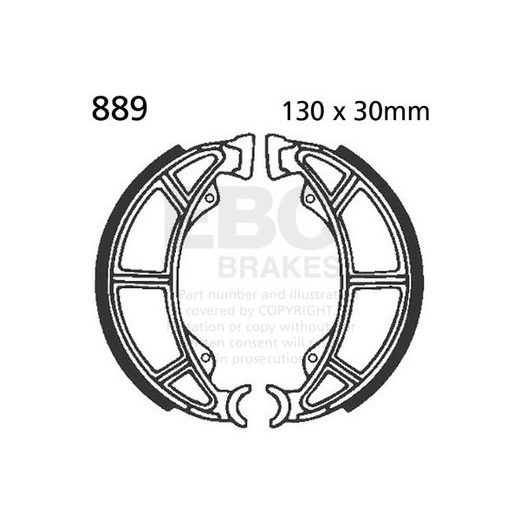 BREMŽU LOKU KOMPLEKTS EBC 889