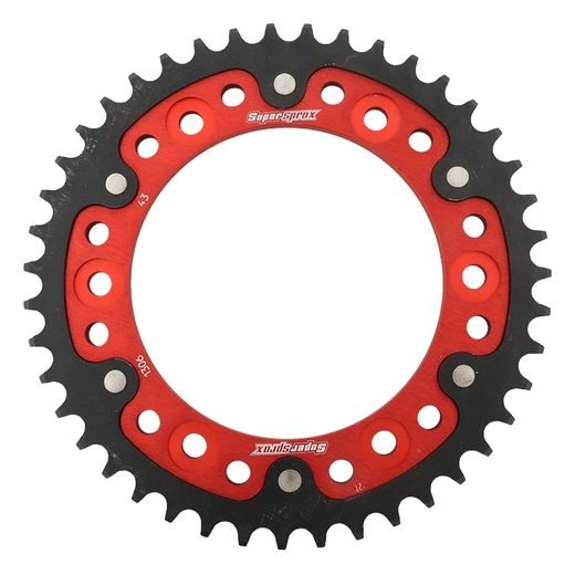 REAR SPROCKET SUPERSPROX STEALTH RST-1306:43-RED SARKANS 43T, 530