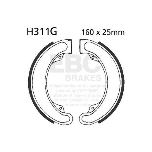 BREMŽU LOKU KOMPLEKTS EBC H311G RIEVOTAS