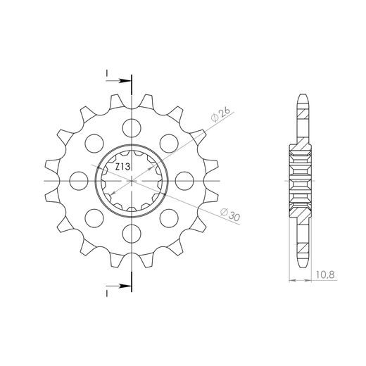 PRIEKŠĒJAIS ZOBRATS SUPERSPROX CST-1579:17 17T, 520