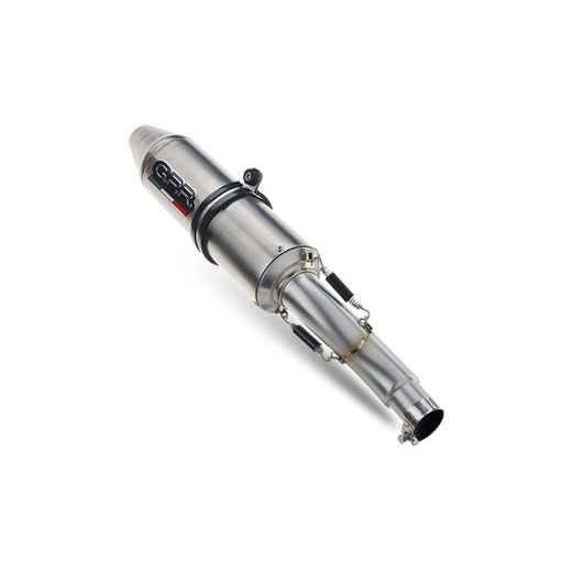 SLIP-ON EXHAUST GPR DEEPTONE QUSP.158.1.DE BRUSHED STAINLESS STEEL INCLUDING REMOVABLE DB KILLER AND LINK PIPE