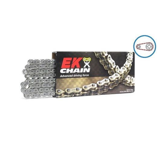 ĶĒDES KOMPLEKTS EK - SUDRABA CHAIN 525 MVXZ, X-RING (X, NX, QX, XS), CHK FRONT SPROCKET JT CHK RUBBER CUSHIONED, CHK REAR SPROCKET JT PRIEKŠ YAMAHA XTZ 700 TENERE 700 2020-2024