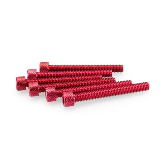 SKRŪVES PUIG ANODIZED 0421R SARKANS M6 X 50MM (6PCS)